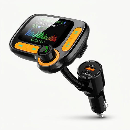 Autovilia Bluetooth car FM transmitter with color screen in a cigarette lighter outlet