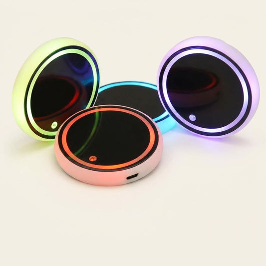 Autovilia LED light-up car cup holder coaster glowing