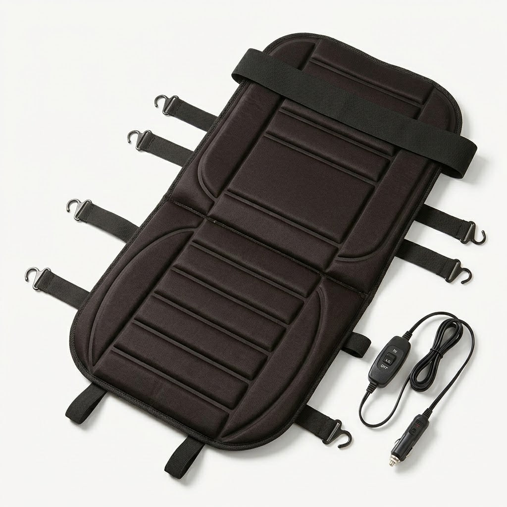 Autovilia 12V heated car seat cushion with elastic straps