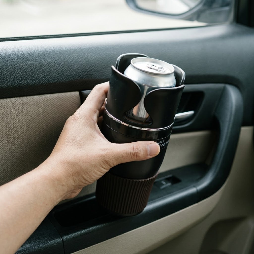 Autovilia rotating car door cup holder