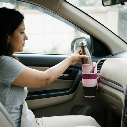 Autovilia rotating car door cup holder