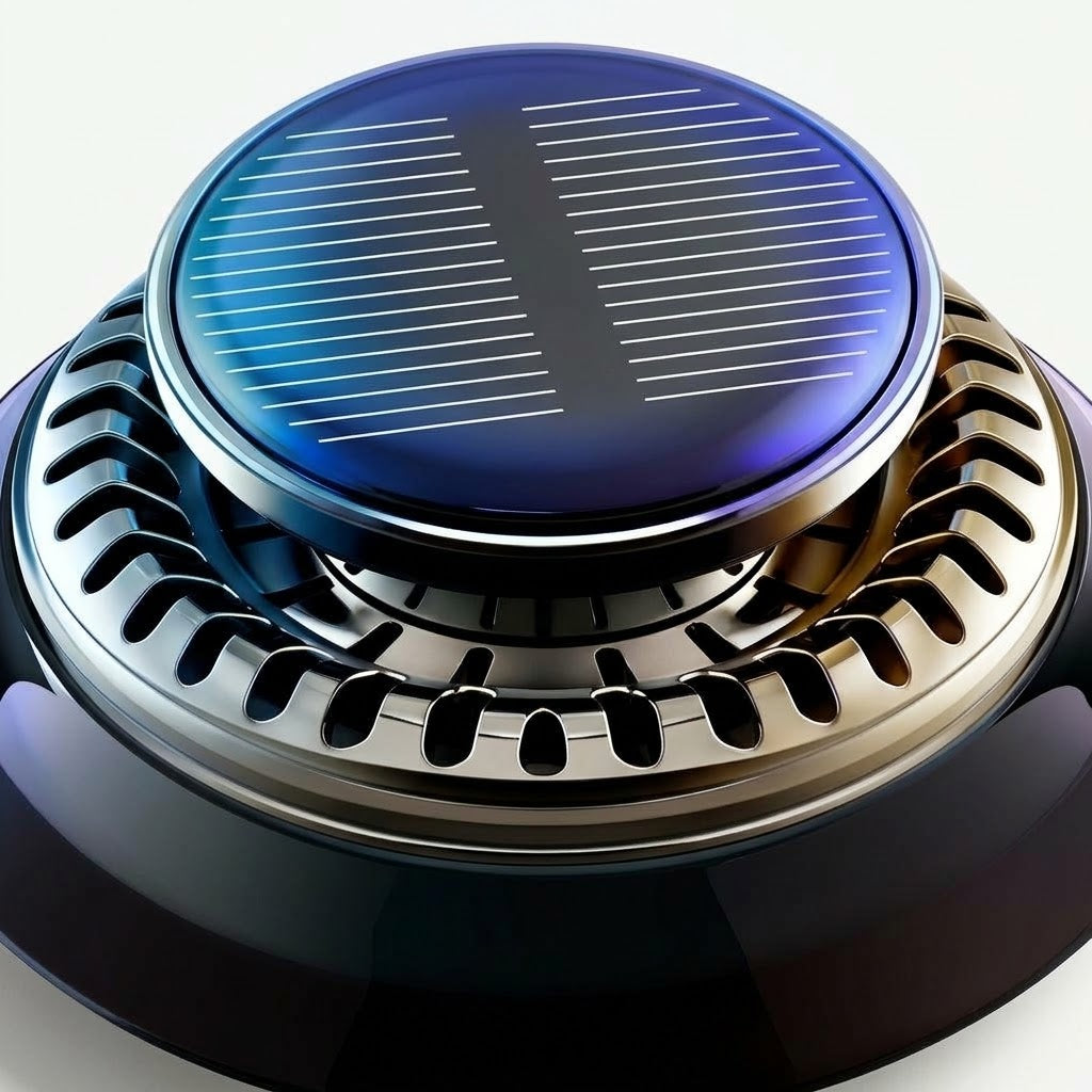 Autovilia solar rotating car air freshener on a car dashboard
